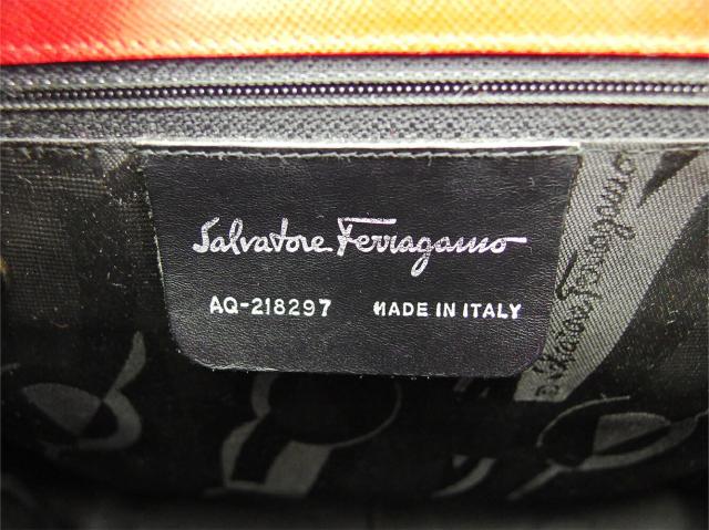 【GWタイムセール】サルヴァトーレフェラガモ Salvatore Ferragamo ハンドバッグ レッド×シルバー レディース 中古_6