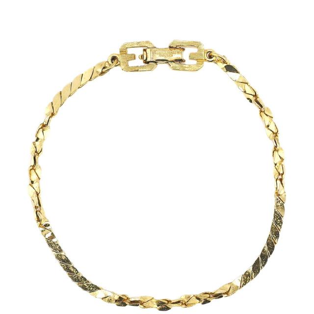 【30％OFF★週末タイムセール】ジバンシィ GIVENCHY ブレスレットGマーク チェーンブレスレット ゴールド メンズ 中古