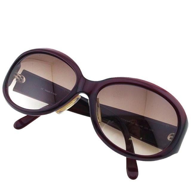 【X'masセール★30%OFF】ジバンシィ GIVENCHY サングラスオーバル型 4Gロゴ フルリム ブラウン ボルドー系 メンズ 中古