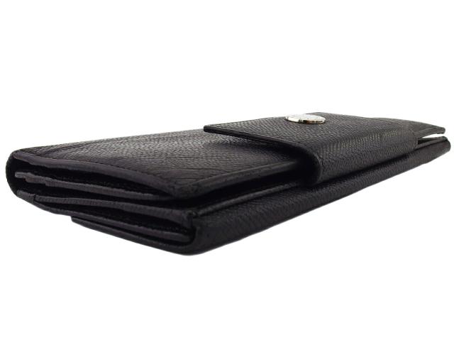 ブルガリ BVLGARI 長財布クラシコ ロゴボタン ブラック メンズ 中古