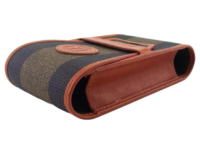 【GWタイムセール】フェンディ FENDI メガネケースペカン ブラウン×ブラック×ベージュ レディース 中古_2
