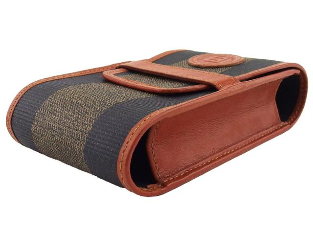【GWタイムセール】フェンディ FENDI メガネケースペカン ブラウン×ブラック×ベージュ レディース 中古_3