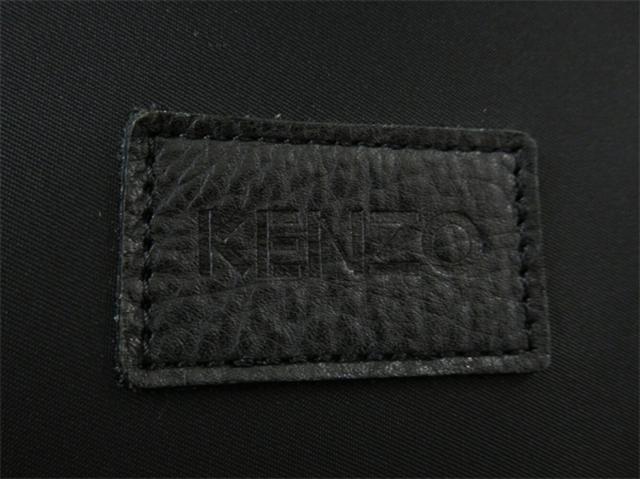 【週末タイムセール】ケンゾー KENZO ボストンバッグロゴ ブラック ゴールド レディース 中古_9