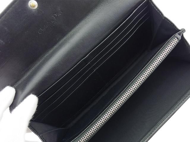 【GWタイムセール】クリスチャンディオール Christian Dior 長財布トロッター アルティメット ブラック×シルバー レディース 中古_5