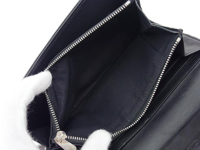 【GWタイムセール】クリスチャンディオール Christian Dior 長財布トロッター アルティメット ブラック×シルバー レディース 中古_6