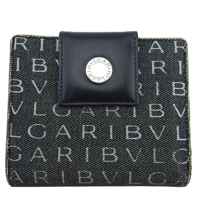 財布 ブルガリ ブラック ブルガリ BVLGARI 二つ折り財布 ロゴマニア