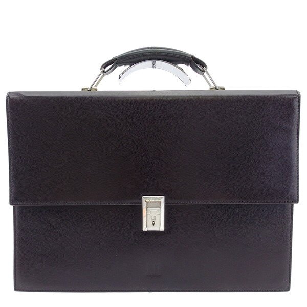 【BIGお買い物ラリー★30%OFFセール中】ダンヒル Dunhill ビジネスバッグロングテールロゴ ブラウン レディース 中古