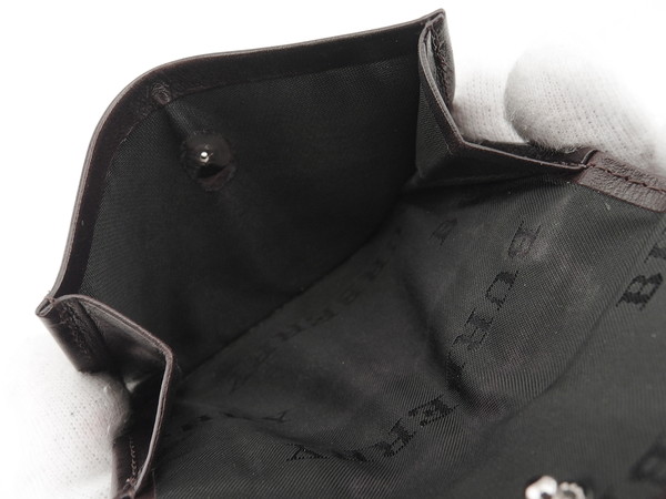 【30％OFF★週末タイムSALE】バーバリー BURBERRY 三つ折り財布ノバチェック ベージュ ブラウン ブラック系 レディース 中古_5
