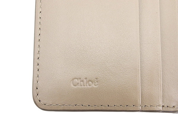 【30％OFF★週末タイムSALE】クロエ Chloe 二つ折り財布クロエC クロエシー ベージュ レディース 中古_7