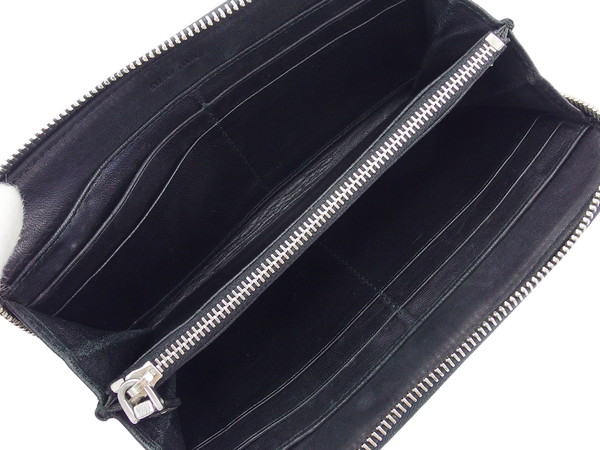【GWタイムセール】ミュウミュウ MIUMIU 長財布スタッズ ロゴ入り ブラック レディース 中古_4