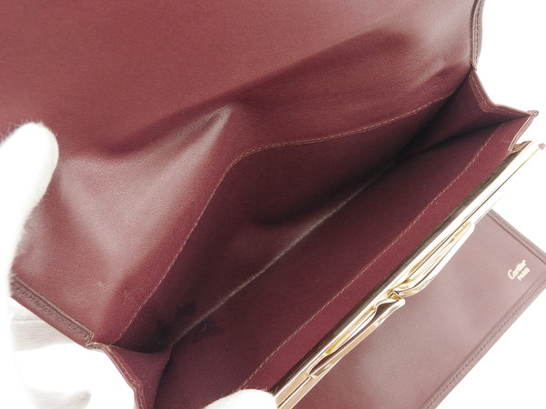 【GWタイムセール】カルティエ CARTIER 長財布マストライン ボルドー レディース 中古_5