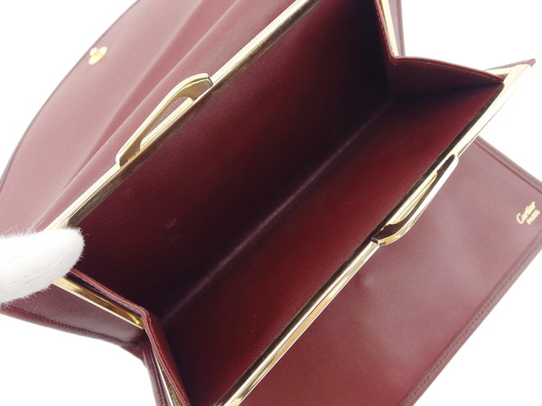 【GWタイムセール】カルティエ CARTIER 長財布マストライン ボルドー レディース 中古_6