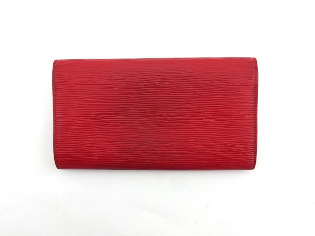 ルイ・ヴィトン LOUIS VUITTON 長財布エピ ポシェットポルトモネクレディ レッド レディース 中古_1
