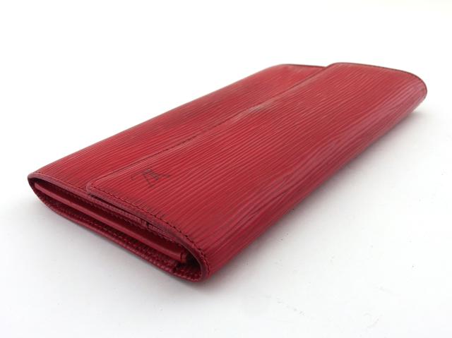 ルイ・ヴィトン LOUIS VUITTON 長財布エピ ポシェットポルトモネクレディ レッド レディース 中古_3