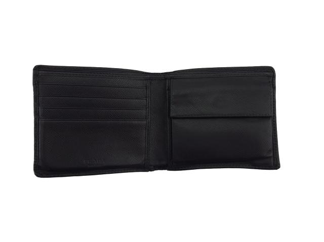 プラダ PRADA 二つ折り財布ロゴ ブラック レディース 中古_5