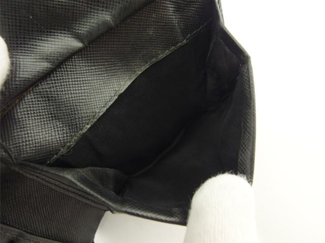 プラダ PRADA 二つ折り財布ロゴ ブラック レディース 中古_7