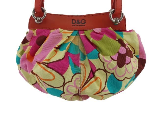 【X'masセール★30%OFF】ドルチェアンドガッバーナ DOLCE&GABBANA ショルダーバッグフラワー 花柄 ドルガバ マルチカラー イエロー ピンク オレンジ系 レディース 中古 ドルチェアンドガッバーナ DOLCE&GABBANA ショルダーバッグフラワー 花