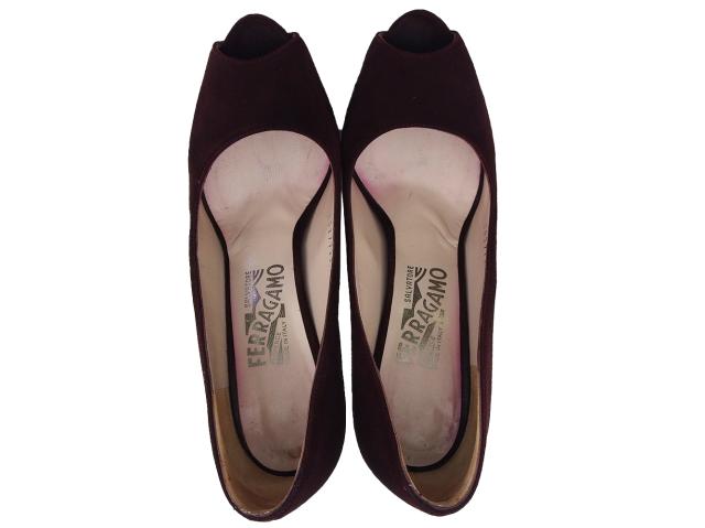 【30％OFF★土日ひと休み大売り出し】サルヴァトーレフェラガモ Salvatore Ferragamo パンプス ラスティレッド レディース 中古