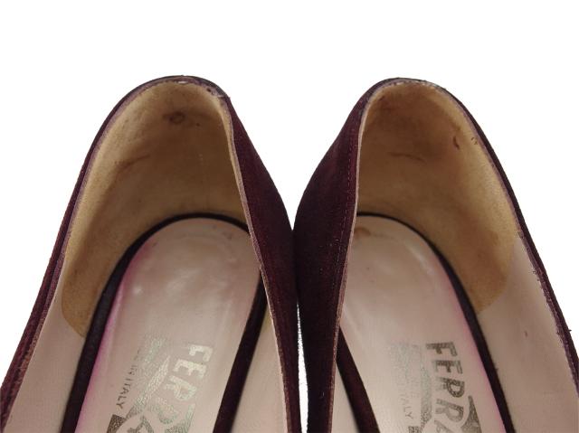 【30％OFF★土日ひと休み大売り出し】サルヴァトーレフェラガモ Salvatore Ferragamo パンプス ラスティレッド レディース 中古