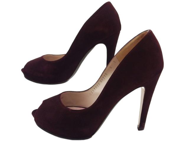 【30％OFF★土日ひと休み大売り出し】サルヴァトーレフェラガモ Salvatore Ferragamo パンプス ラスティレッド レディース 中古