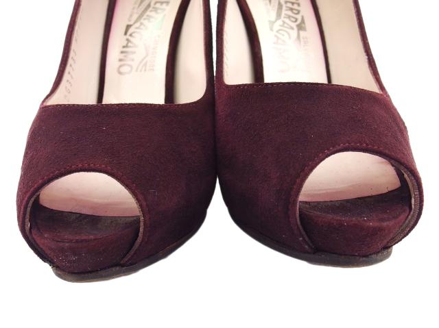 【30％OFF★土日ひと休み大売り出し】サルヴァトーレフェラガモ Salvatore Ferragamo パンプス ラスティレッド レディース 中古