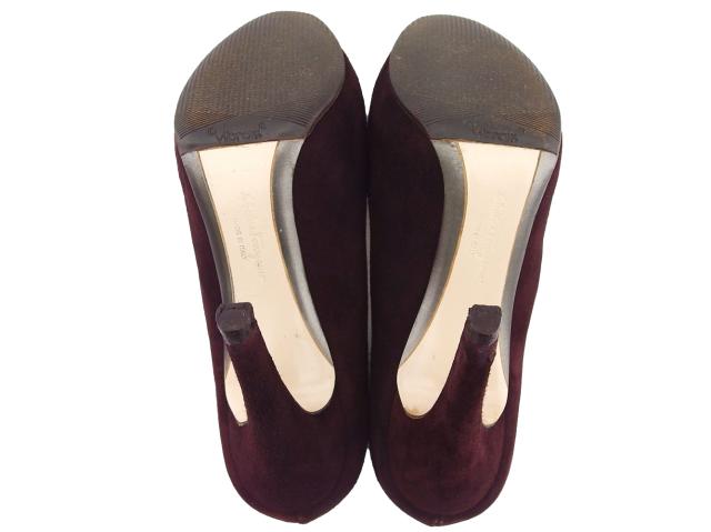 【30％OFF★土日ひと休み大売り出し】サルヴァトーレフェラガモ Salvatore Ferragamo パンプス ラスティレッド レディース 中古