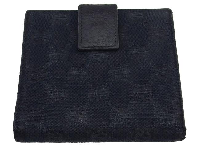 グッチ GUCCI 二つ折り財布GG柄 エクリプス ブラック×シルバー 