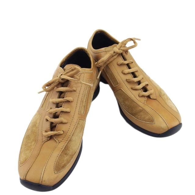 【BIGお買い物ラリー★30%OFFセール中】グッチ GUCCI スニーカー ライトブラウン レディース 中古