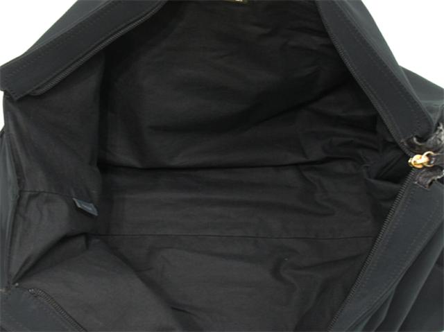 バリー BALLY トートバッグBマーク ポシェット付き ブラック ゴールド