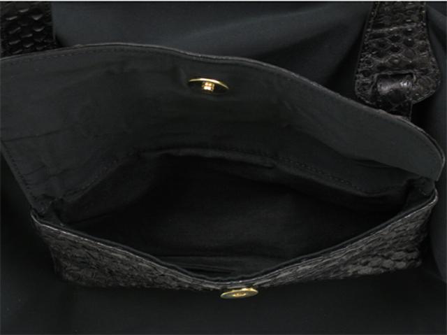 バリー BALLY トートバッグBマーク ポシェット付き ブラック ゴールド