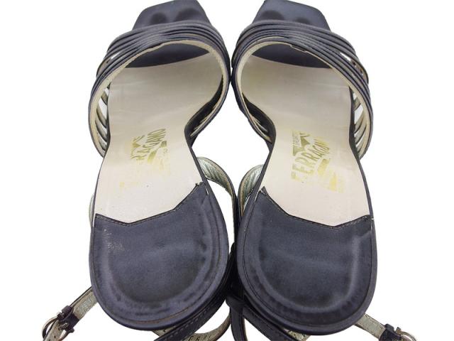 【30％OFF★週末タイムセール】サルヴァトーレフェラガモ Salvatore Ferragamo サンダル ダークネイビー メンズ 中古_2