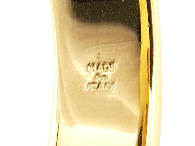 サルヴァトーレフェラガモ Salvatore Ferragamo バングルヴァラ ブラウン ゴールド レディース 中古_7