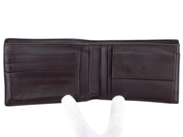 ボッテガヴェネタ BOTTEGAVENETA 二つ折り財布イントレチャート ブラウン レディース 中古_4