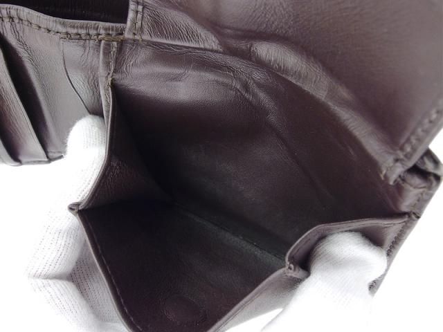 ボッテガヴェネタ BOTTEGAVENETA 二つ折り財布イントレチャート ブラウン レディース 中古_7