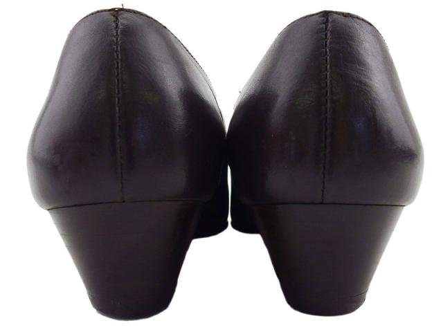 サルヴァトーレフェラガモ Salvatore Ferragamo パンプスヴァラリボン ♯5ハーフB ラウンドトゥ ブラウン レディース 中古_3