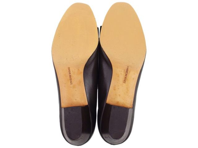 サルヴァトーレフェラガモ Salvatore Ferragamo パンプスヴァラリボン ♯5ハーフB ラウンドトゥ ブラウン レディース 中古_6