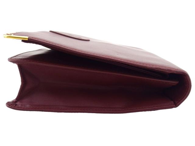 カルティエ セカンドバッグ クラッチバッグ マストライン ボルドー