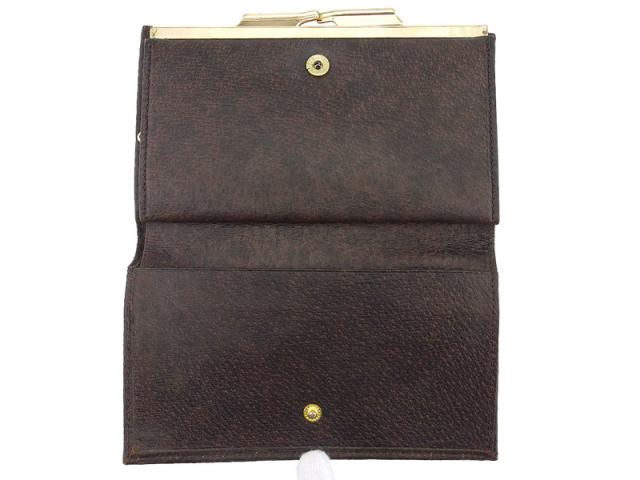 バーバリー BURBERRY 二つ折り財布チェック ベージュ ブラウン ブラック系 レディース 中古_4