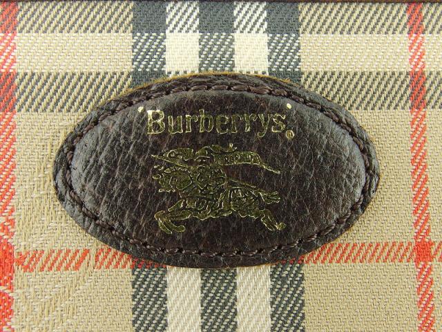 バーバリー BURBERRY 二つ折り財布チェック ベージュ ブラウン ブラック系 レディース 中古_7