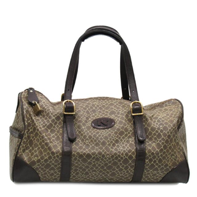 【X'masセール★30%OFF】ニナリッチ NINA RICCI ボストンバッグヌーボー ブラウン ベージュ ゴールド レディース 中古