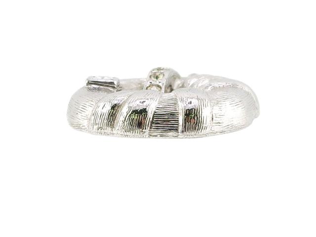 【月末タイムセール】ジバンシィ GIVENCHY ネックレス4Gロゴ ラインストーン付き シルバー レディース 中古_5