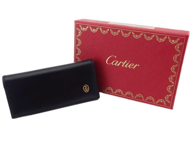 カルティエ CARTIER キーケースパシャ ブラック レディース 中古