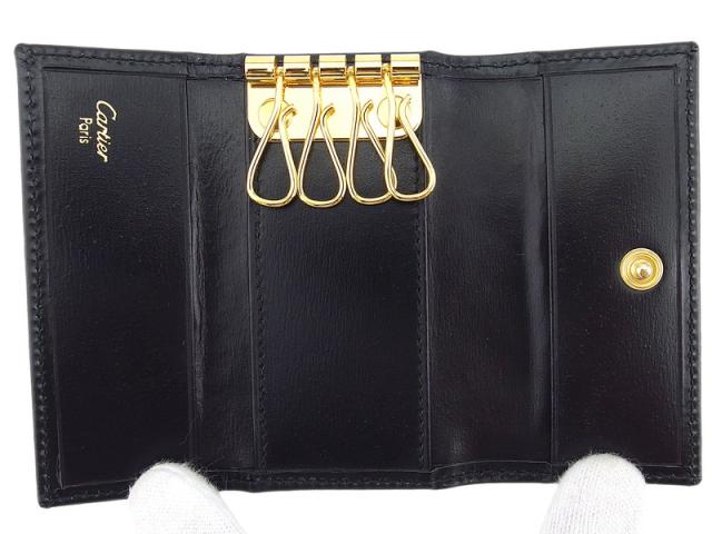 カルティエ CARTIER キーケースパシャ ブラック レディース 中古