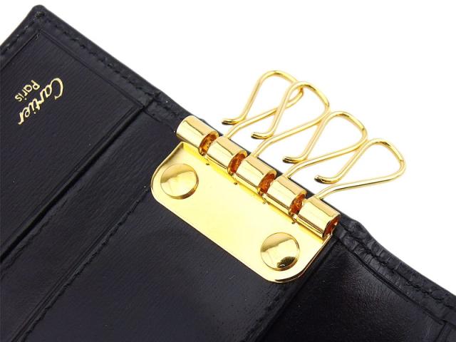 カルティエ CARTIER キーケースパシャ ブラック レディース 中古