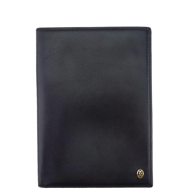 カルティエ CARTIER パスポートケース パシャ ブラック レディース 中古