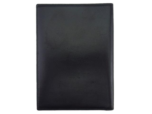 未使用Cartierカルティエ　パシャ　レザーパスポートケース　ブラック　黒 カルティエ CARTIER パスポートケース パシャ ブラック レディース 中古