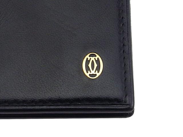 カルティエ CARTIER パスポートケース パシャ ブラック レディース 中古