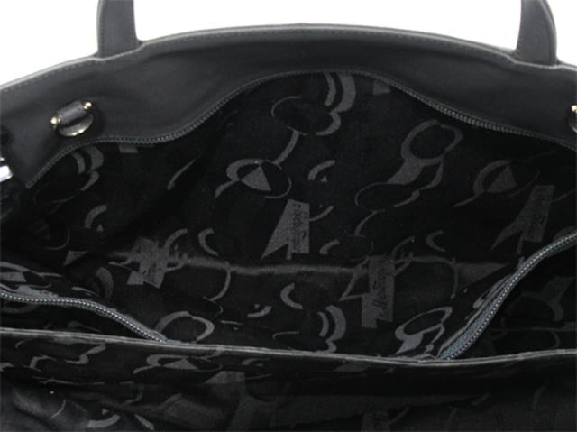 【30％OFF★週末タイムSALE】サルヴァトーレフェラガモ Salvatore Ferragamo トートバッグガンチーニ ショルダーストラップ付き ブラック シルバー レディース 中古_7