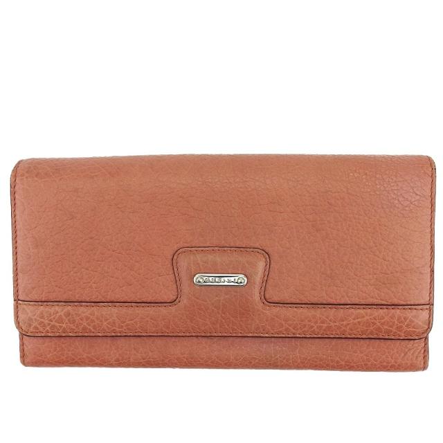 【BIGお買い物ラリー★30%OFFセール中】セリーヌ CELINE 長財布 コーラルピンク レディース 中古