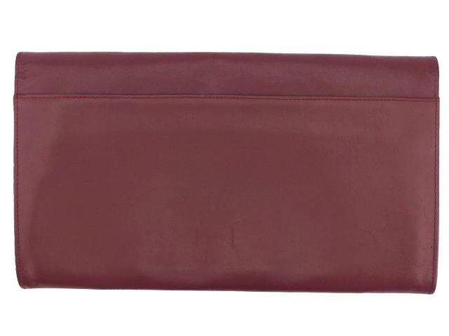 カルティエ CARTIER クラッチバッグ マストライン ボルドー×ゴールド